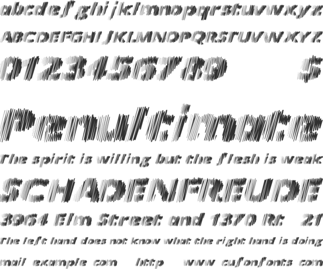 Frequency font preview
