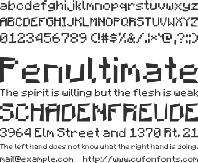 MCPEfont font preview