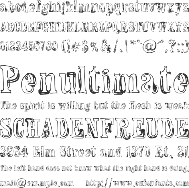 Fine Disorder font preview