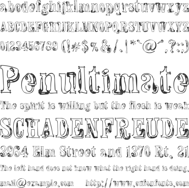 Fine Disorder font preview