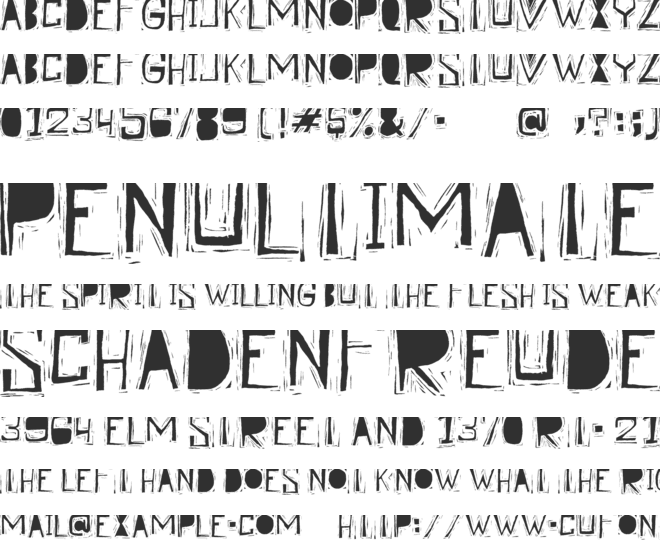 Linographer font preview