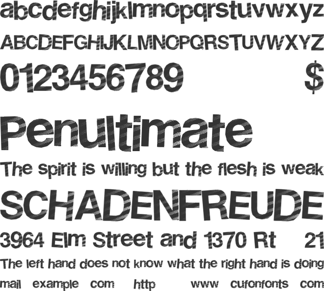 StripeDisco font preview