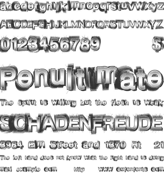 VegasNights font preview