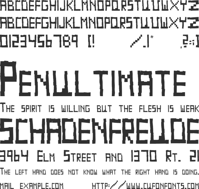 Paschnitow_Sans font preview