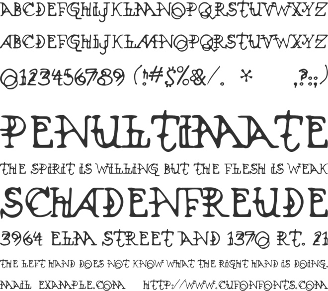 Xenowort font preview