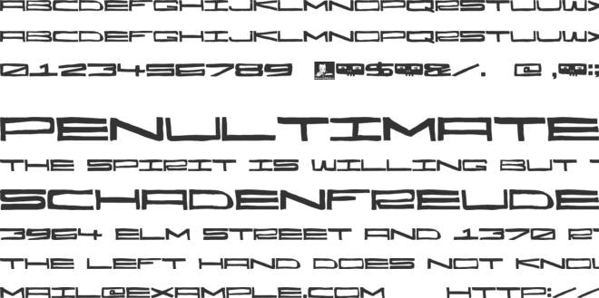 Hecatombe font preview