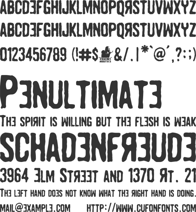 Decadence font preview