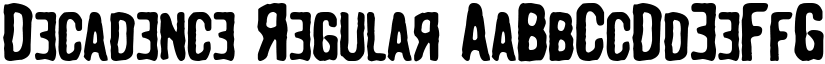 Decadence Regular font