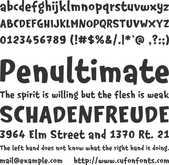 Umnik font preview
