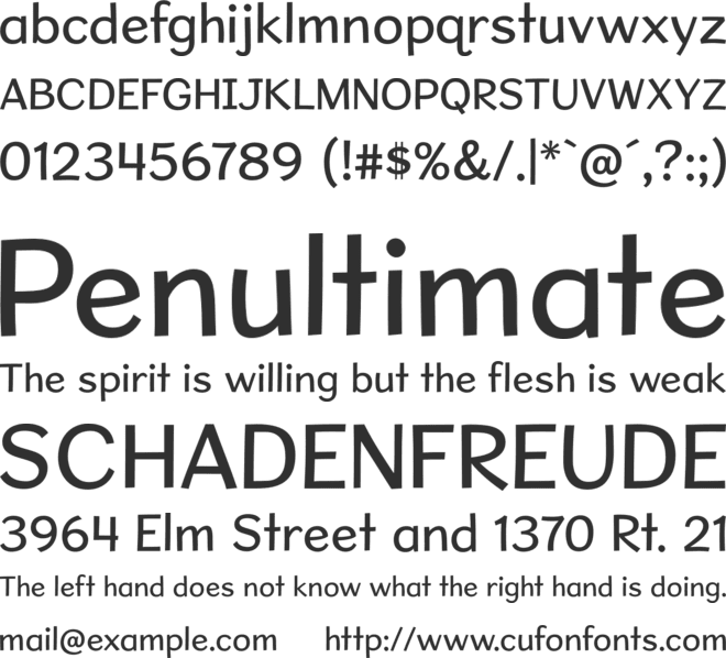 Sweater School font preview