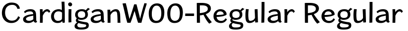CardiganW00-Regular Regular font