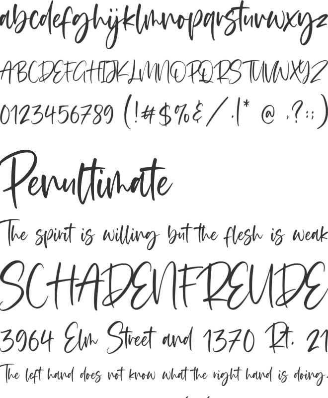 Blackbone font preview