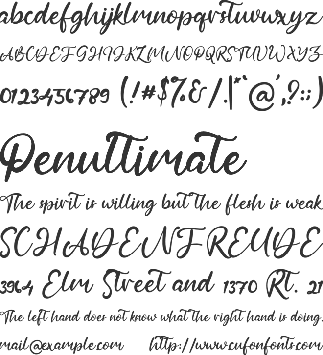 Adellum font preview