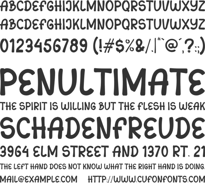 Sans Autumn font preview