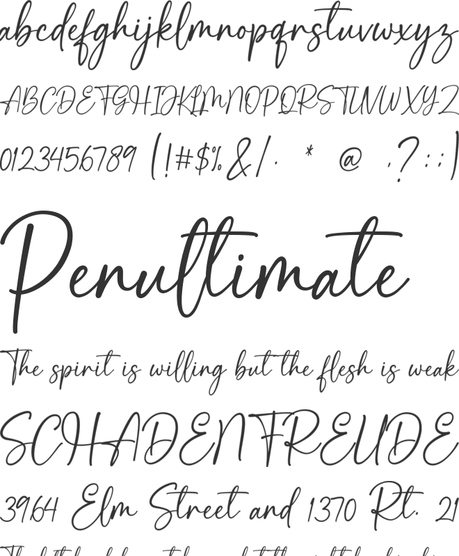 strong girl font preview