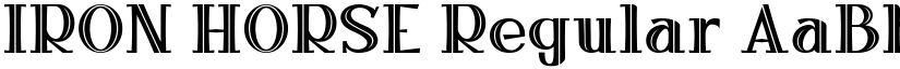 IRON HORSE Regular font