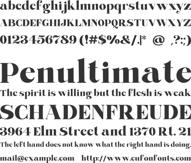 BROHILLO font preview