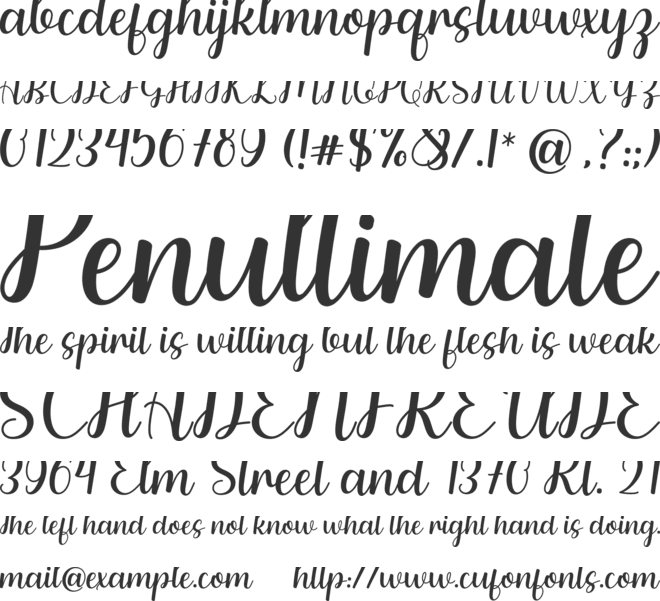 Aliyah font preview
