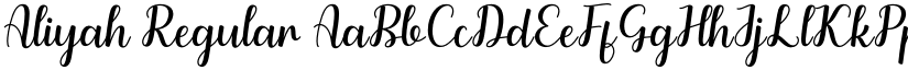 Aliyah Regular font