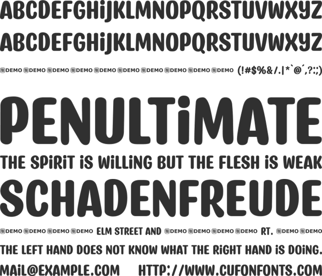 Quietly Endure font preview
