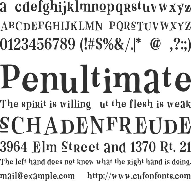 FANTASY BONS ONE font preview