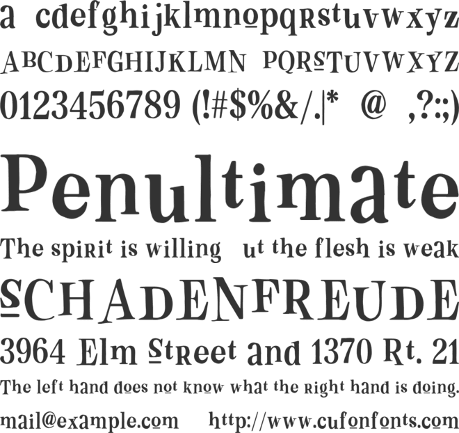 FANTASY BONS ONE font preview