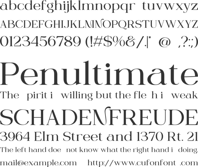 MILONER font preview