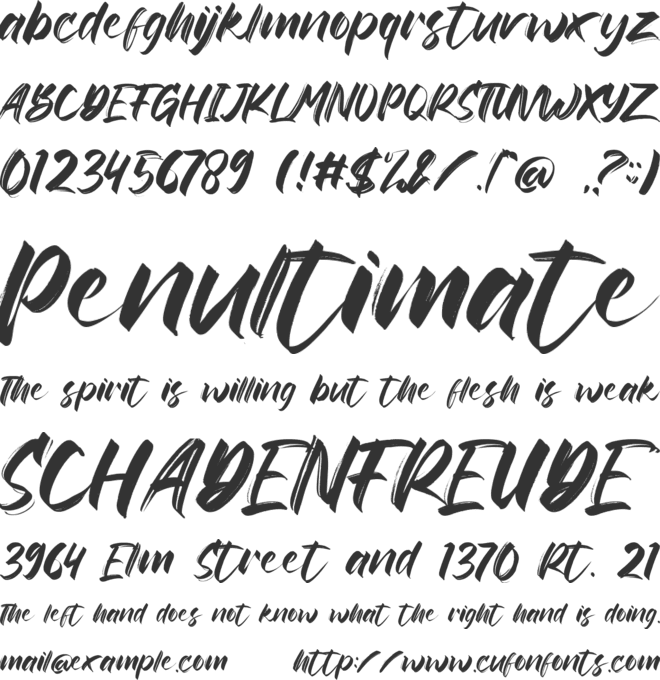 Rinjany font preview