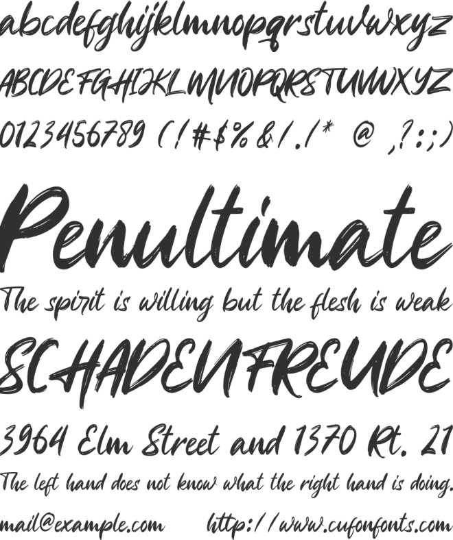 Hugey Matteo font preview