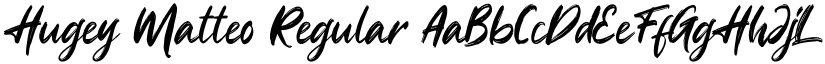 Hugey Matteo Regular font