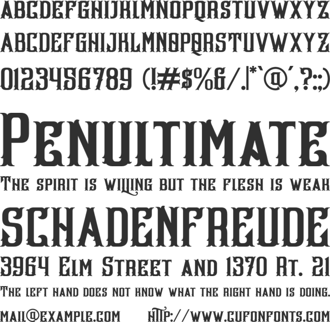 Hellios Gothic font preview