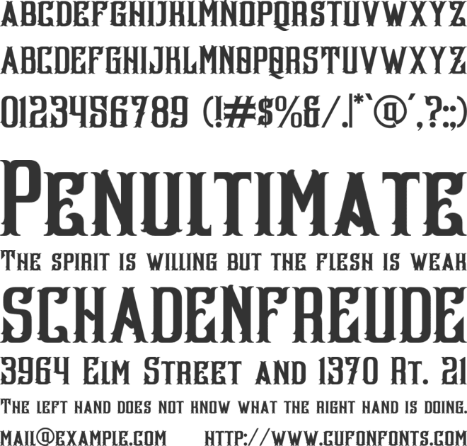 Hellios Gothic font preview