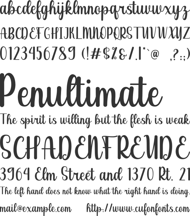 James Ariyale font preview