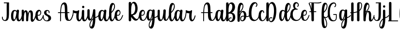 James Ariyale Regular font
