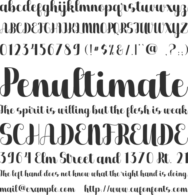 Dilaney font preview