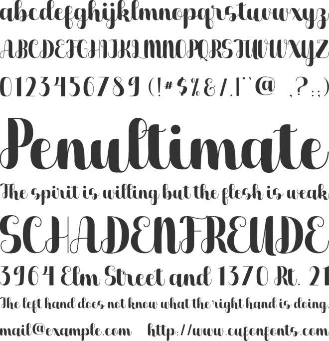 Dilaney font preview