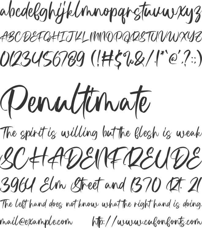 Astria font preview