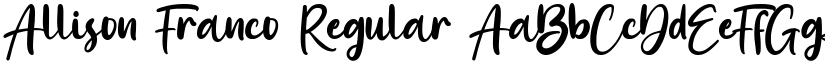 Allison Franco Regular font