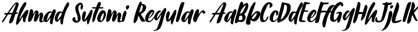 Ahmad Sutomi Regular font