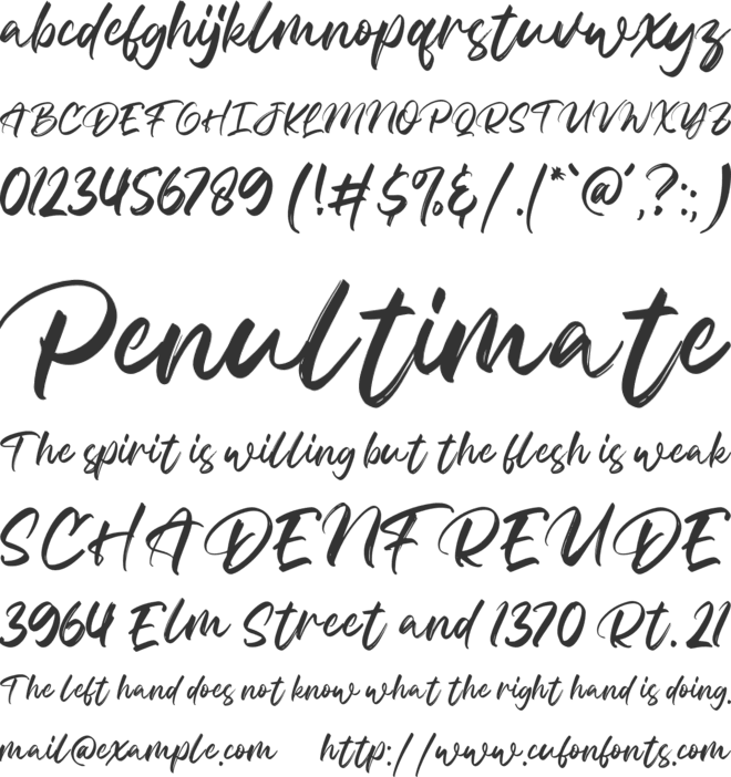 Celline Fram font preview