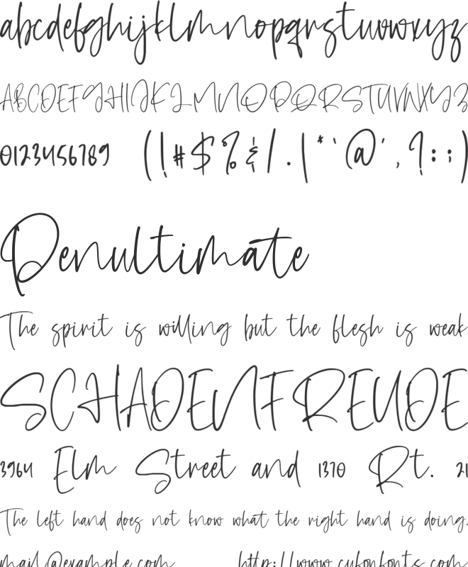 Ovation font preview