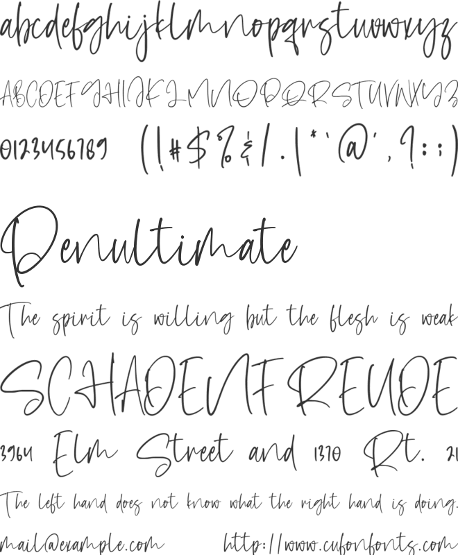 Ovation font preview