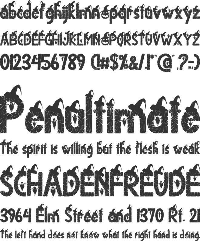 Devil Scream font preview