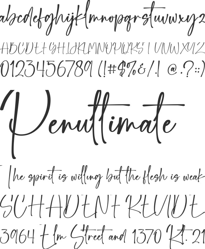 Underates font preview