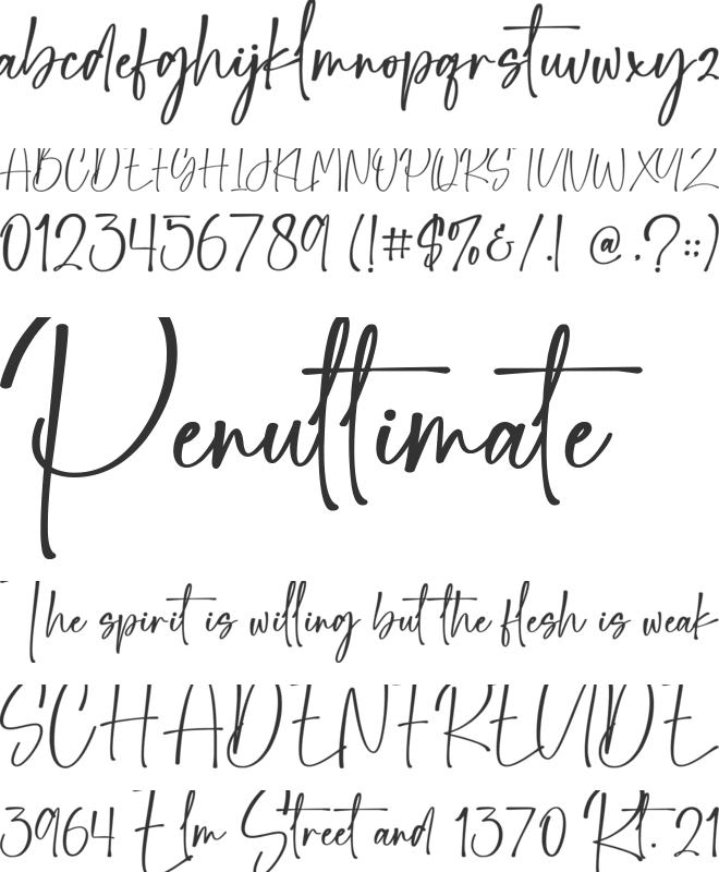 Underates font preview