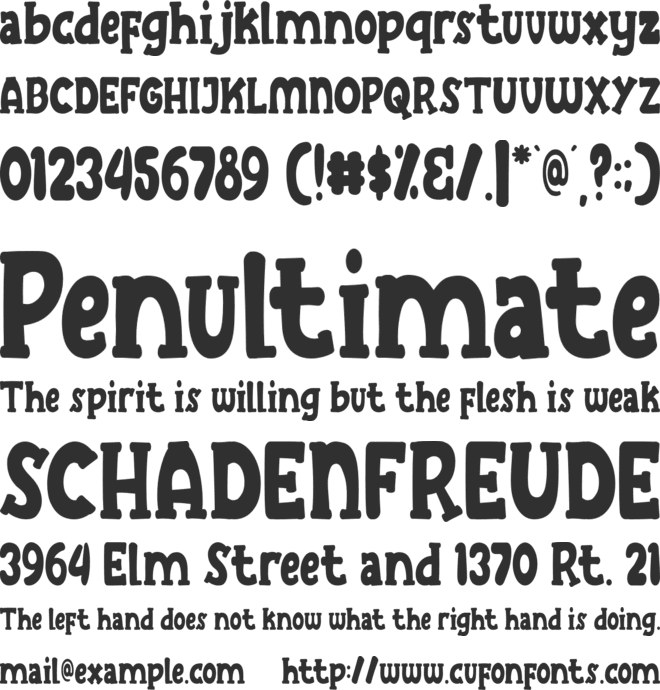 Cheesel font preview