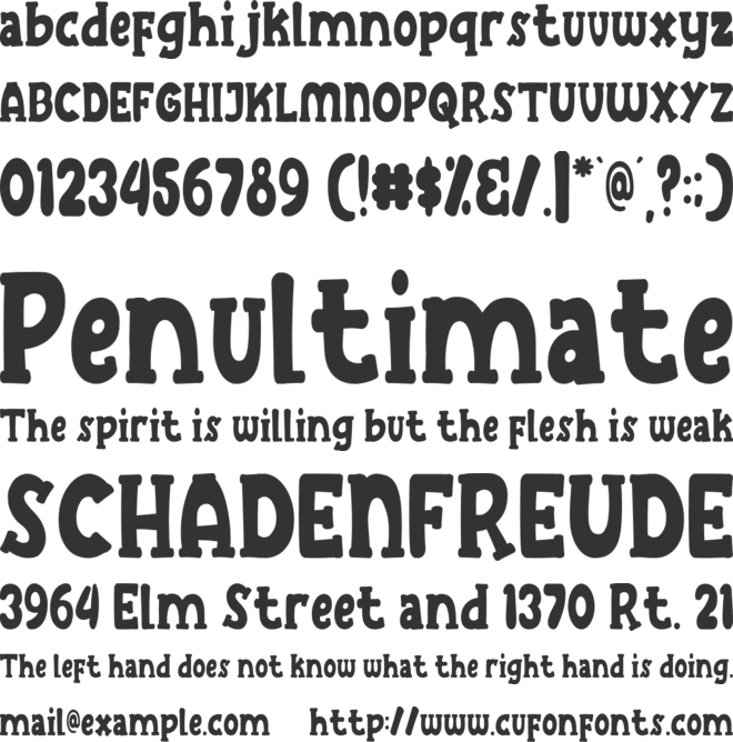 Cheesel font preview
