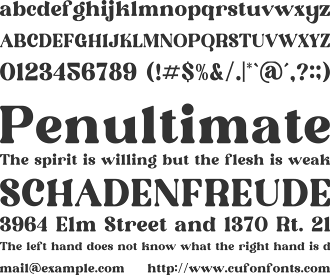 Ostrich Habitat font preview