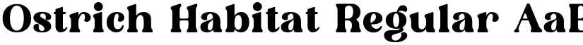 Ostrich Habitat Regular font