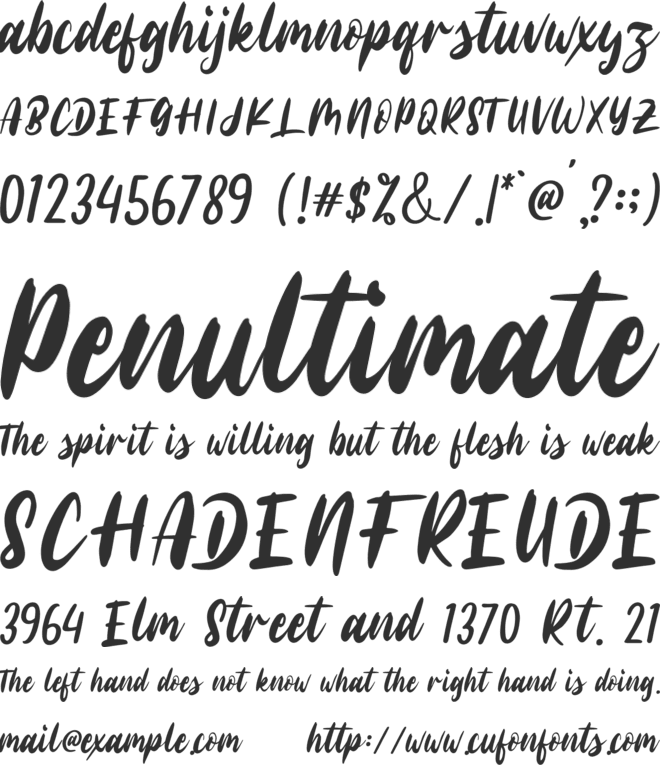 Sweet Nervous font preview